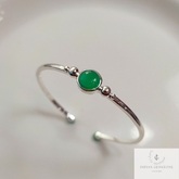 Green Onyx Bangle, 925 Silver Gold Plated Bangle, Gemstone Bangle, Gift Ideas, Onyx Jewelry, Wedding Gift, Unique Bangle, Friendship Bangle